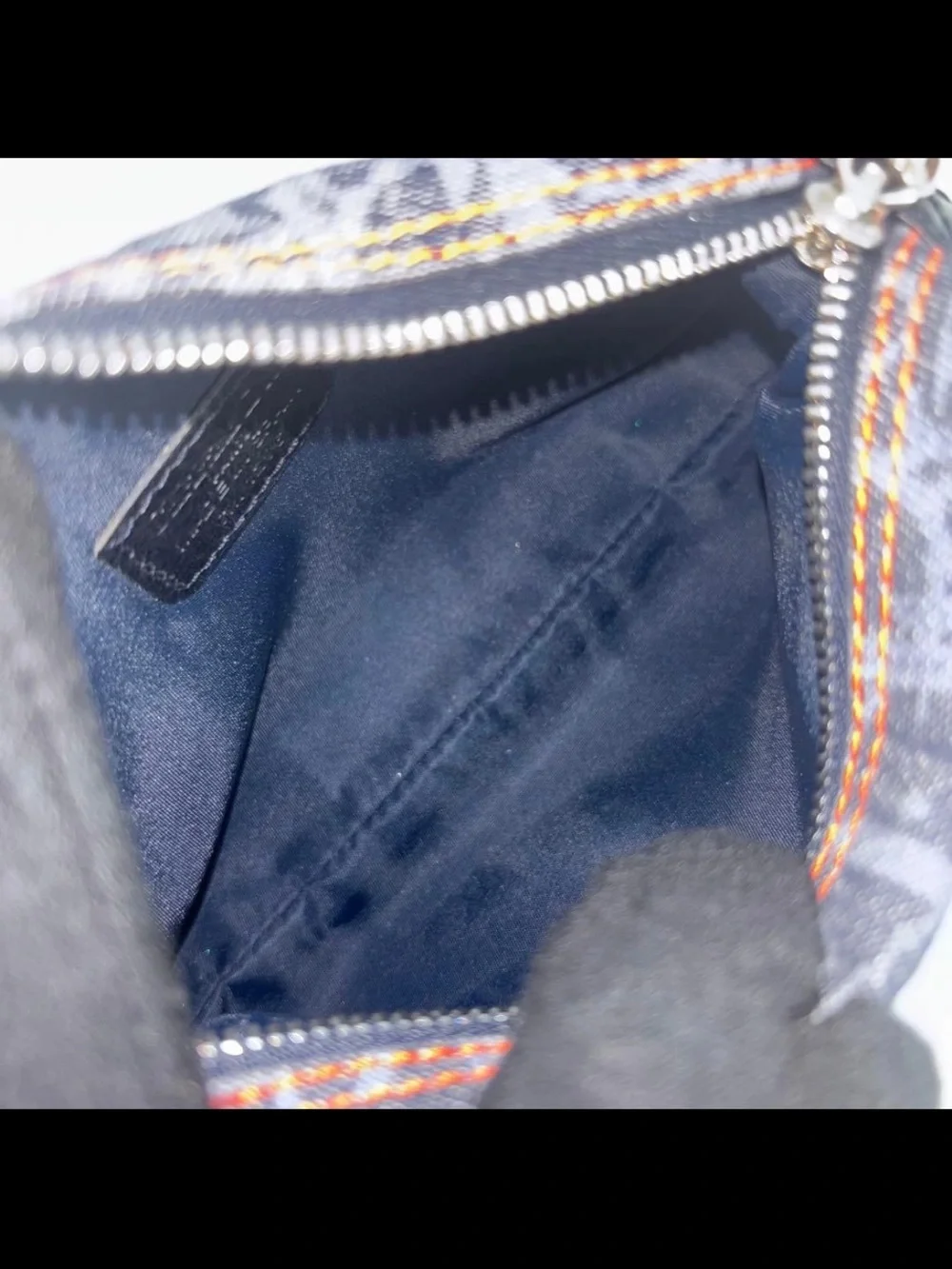 Dior Navy and Gray Monogram Cosmetic Pouch